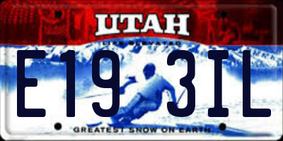 UT license plate E193IL