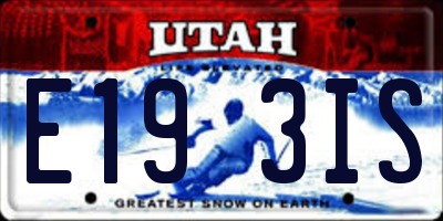 UT license plate E193IS