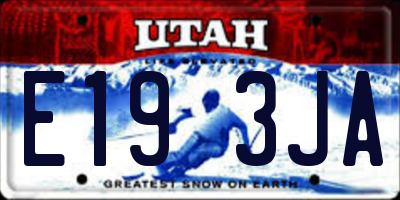 UT license plate E193JA