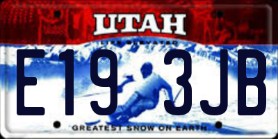 UT license plate E193JB