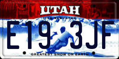 UT license plate E193JF
