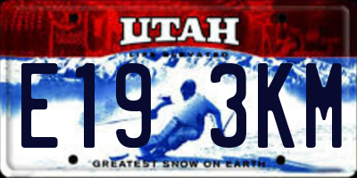 UT license plate E193KM