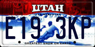 UT license plate E193KP
