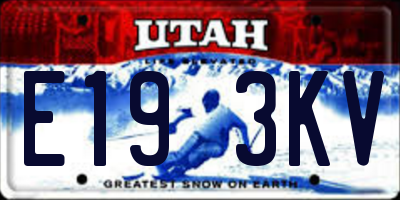 UT license plate E193KV