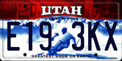 UT license plate E193KX