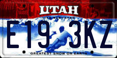 UT license plate E193KZ