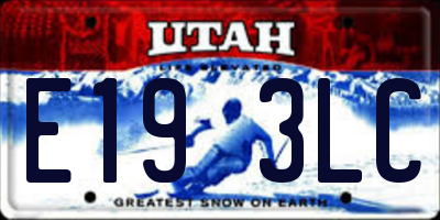 UT license plate E193LC