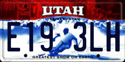 UT license plate E193LH