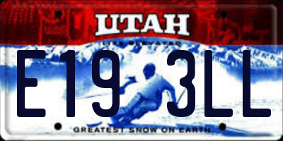 UT license plate E193LL