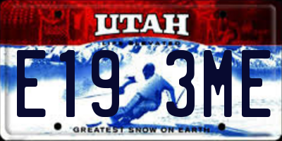 UT license plate E193ME
