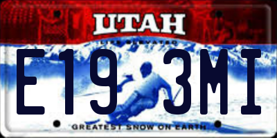 UT license plate E193MI