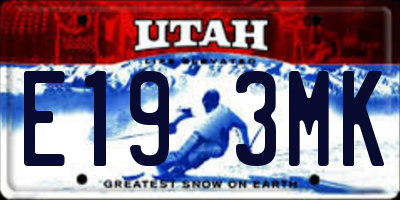 UT license plate E193MK