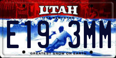 UT license plate E193MM