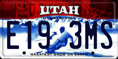 UT license plate E193MS