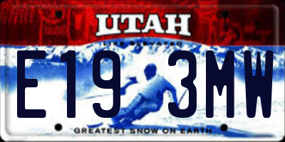 UT license plate E193MW