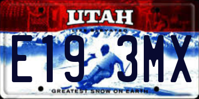 UT license plate E193MX