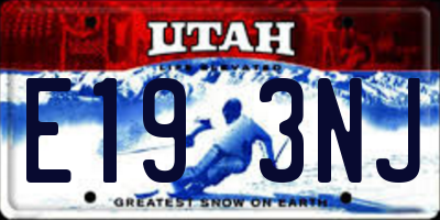 UT license plate E193NJ