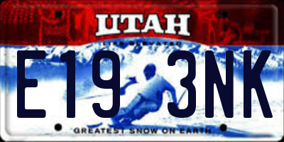 UT license plate E193NK