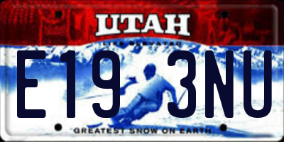 UT license plate E193NU