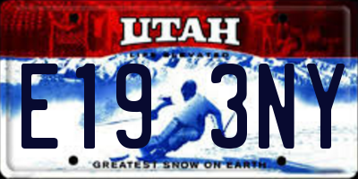 UT license plate E193NY