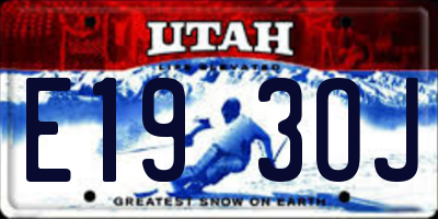 UT license plate E193OJ