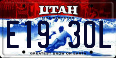 UT license plate E193OL