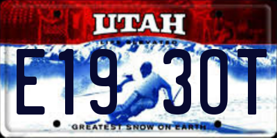 UT license plate E193OT