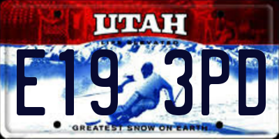 UT license plate E193PD