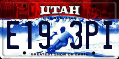 UT license plate E193PI