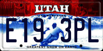 UT license plate E193PL