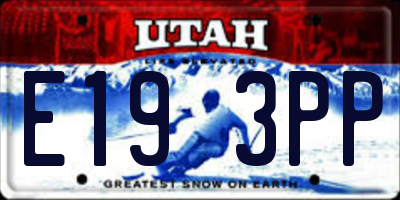 UT license plate E193PP
