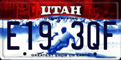 UT license plate E193QF