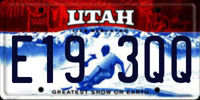 UT license plate E193QQ