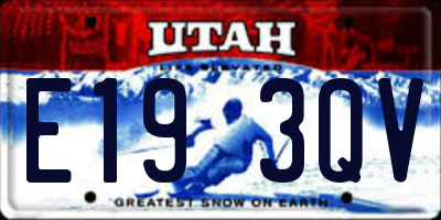 UT license plate E193QV
