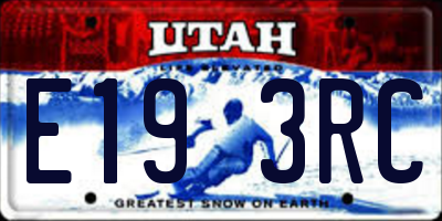 UT license plate E193RC