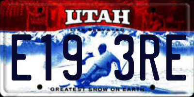 UT license plate E193RE