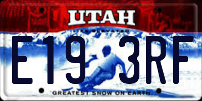 UT license plate E193RF