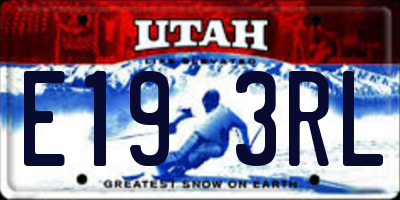 UT license plate E193RL