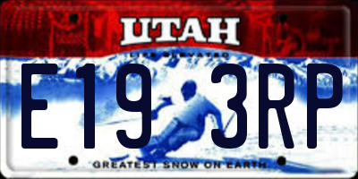 UT license plate E193RP