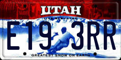 UT license plate E193RR