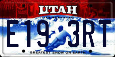 UT license plate E193RT