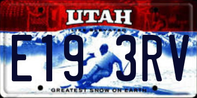 UT license plate E193RV