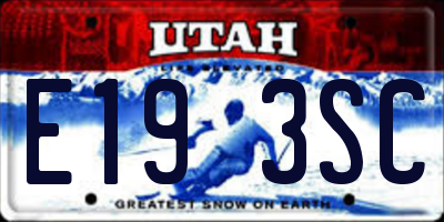 UT license plate E193SC