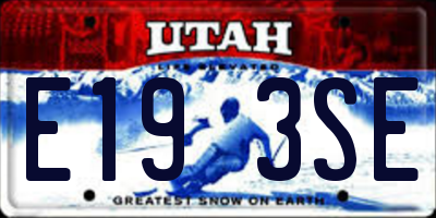 UT license plate E193SE