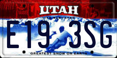 UT license plate E193SG