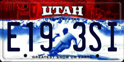 UT license plate E193SI