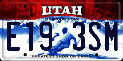 UT license plate E193SM