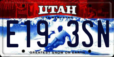 UT license plate E193SN