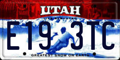 UT license plate E193TC