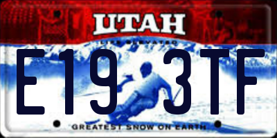 UT license plate E193TF